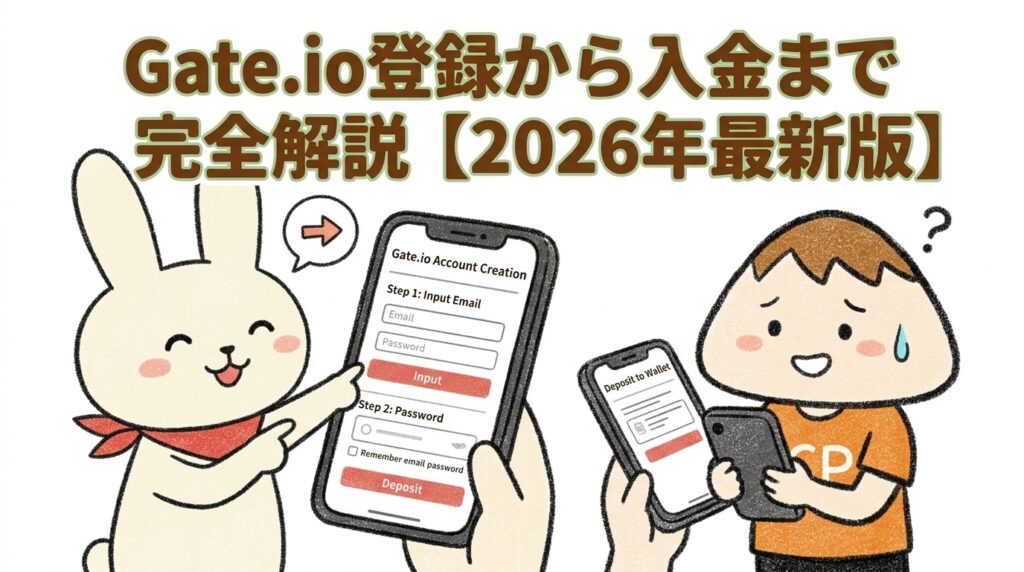 Gate.io登録から入金まで完全解説【2026年最新版】