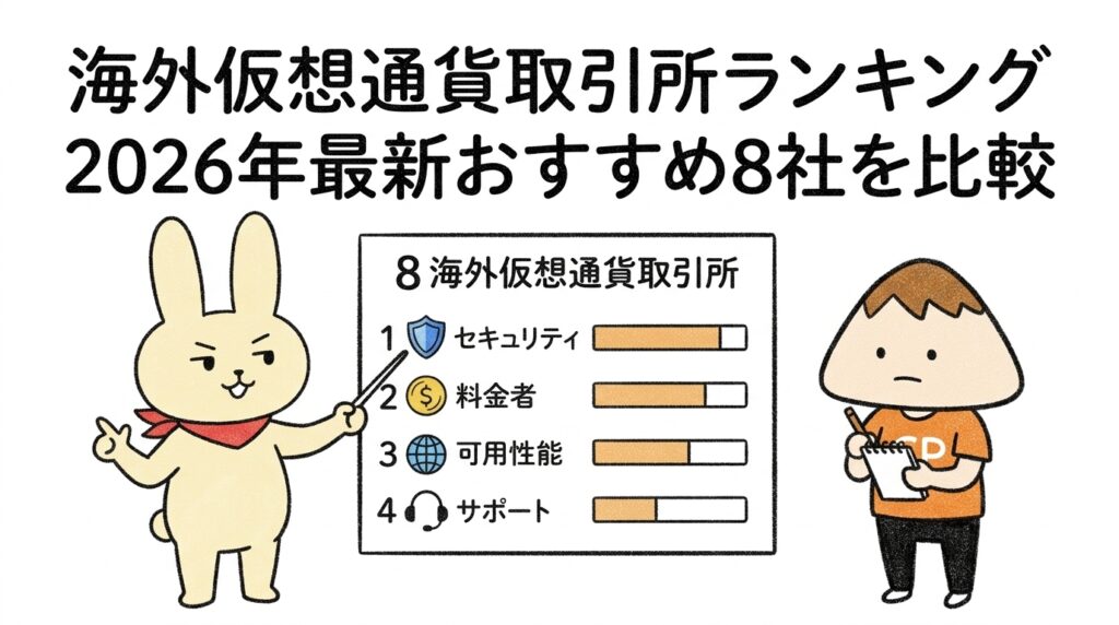 海外仮想通貨取引所ランキング 2026年最新おすすめ8社を比較