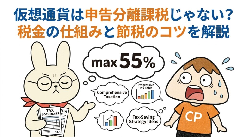 仮想通貨は申告分離課税じゃない？税金の仕組みと節税のコツを解説