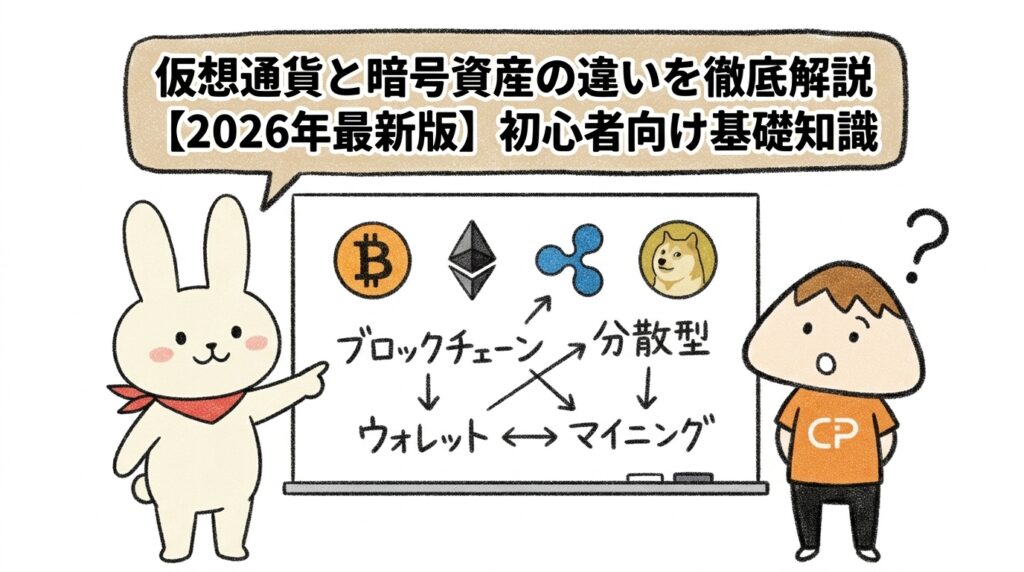 仮想通貨と暗号資産の違いを徹底解説【2026年最新版】初心者向け基礎知識