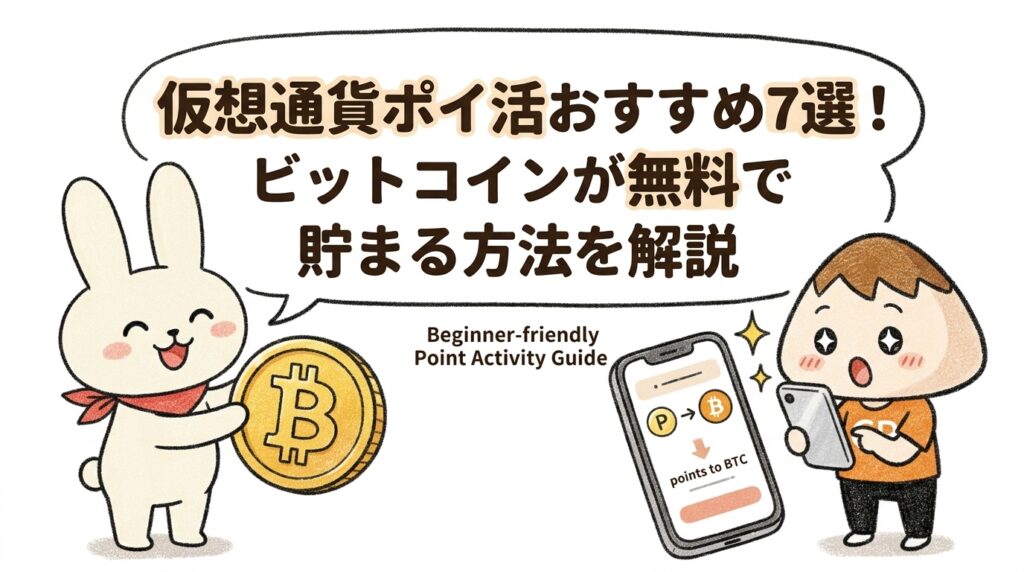 仮想通貨ポイ活おすすめ7選！ビットコインが無料で貯まる方法を解説