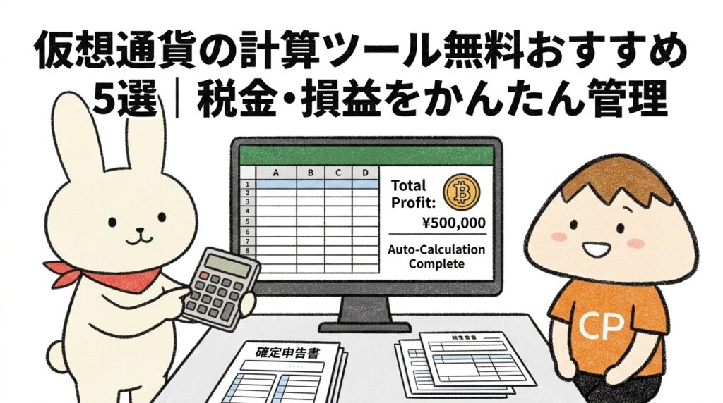 仮想通貨の計算ツール無料おすすめ5選税金・損益をかんたん管理