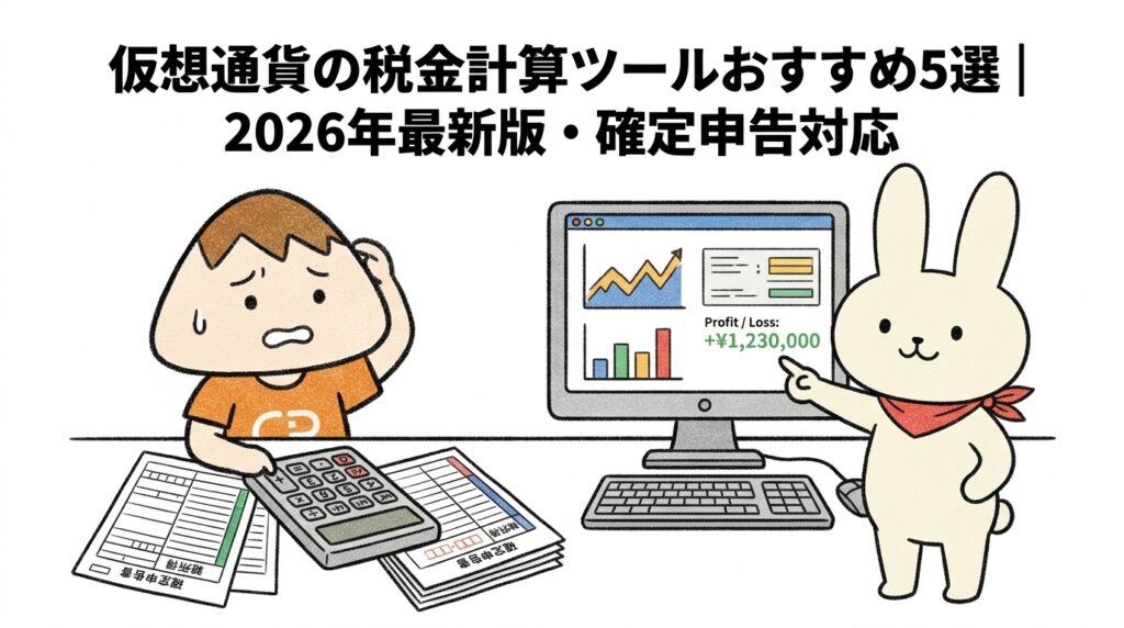 仮想通貨の税金計算ツールおすすめ5選2026年最新版・確定申告対応