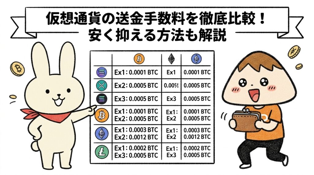 仮想通貨の送金手数料を徹底比較！安く抑える方法も解説