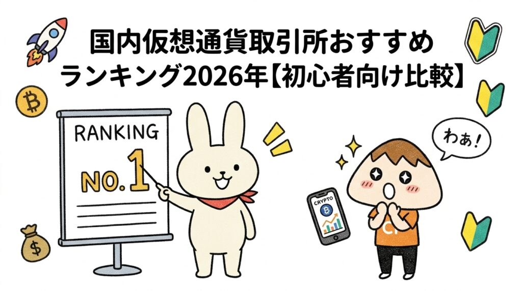 国内仮想通貨取引所おすすめランキング2026年【初心者向け比較】