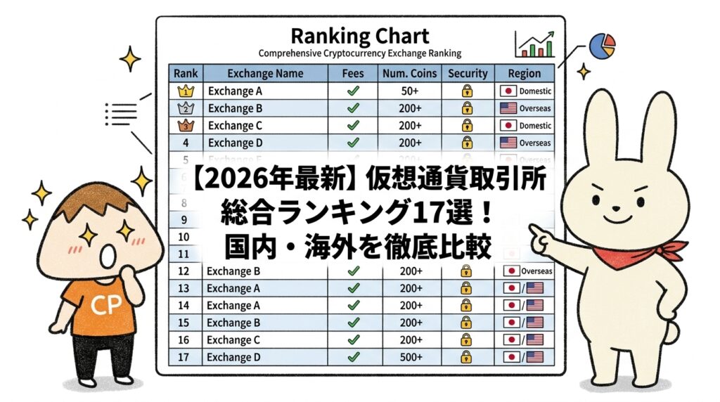 【2026年最新】仮想通貨取引所総合ランキング17選！国内・海外を徹底比較