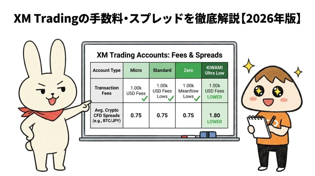 XM Tradingの手数料・スプレッドを徹底解説【2026年版】