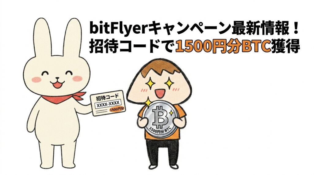 bitFlyerキャンペーン最新情報!招待コードで1500円分BTC獲得