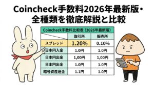 Coincheck手数料2026年最新版・全種類を徹底解説と比較