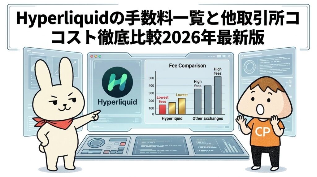 Hyperliquidの手数料一覧と他取引所コスト徹底比較2026年最新版