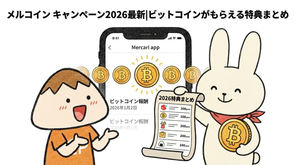 メルコイン キャンペーン2026最新|ビットコインがもらえる特典まとめ