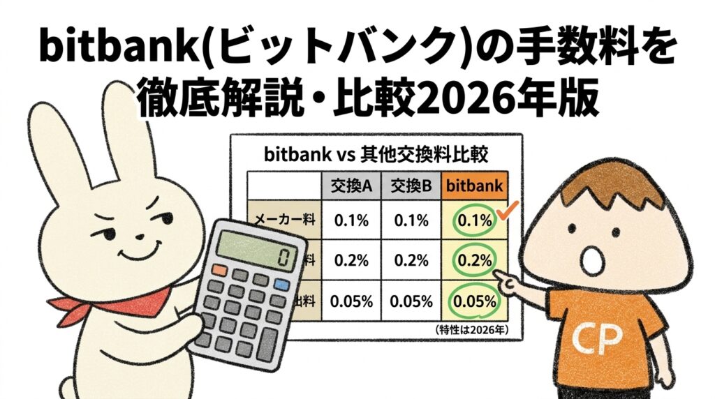 bitbank(ビットバンク)の手数料を徹底解説・比較2026年版