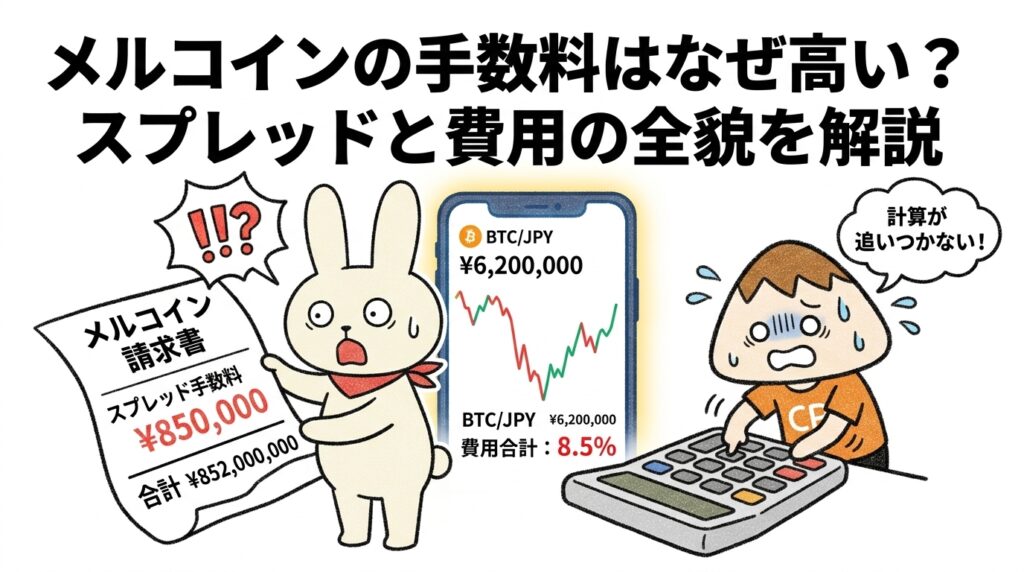メルコインの手数料はなぜ高い？スプレッドと費用の全貌を解説