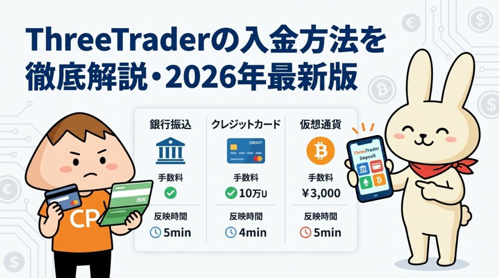 ThreeTraderの入金方法を徹底解説・2026年最新版