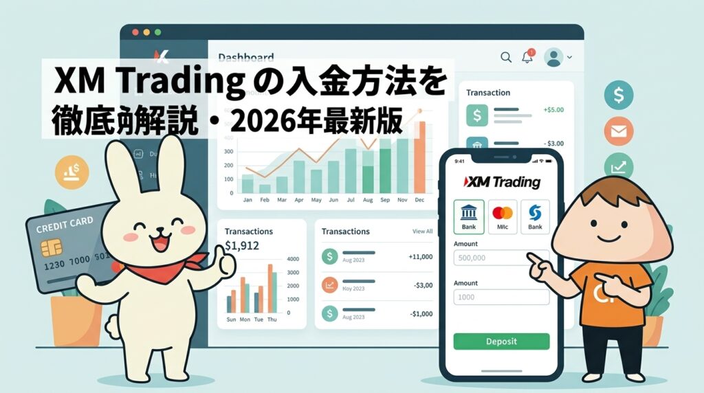 XM Tradingの入金方法を徹底解説・2026年最新版