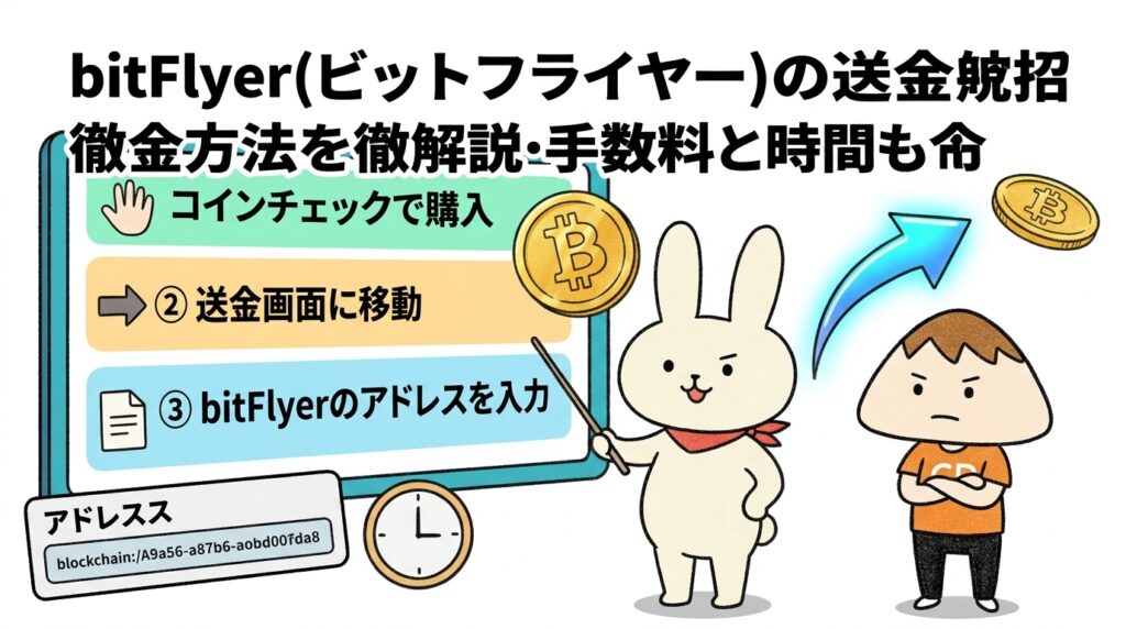 bitFlyer(ビットフライヤー)の送金方法を徹底解説・手数料と時間も紹介