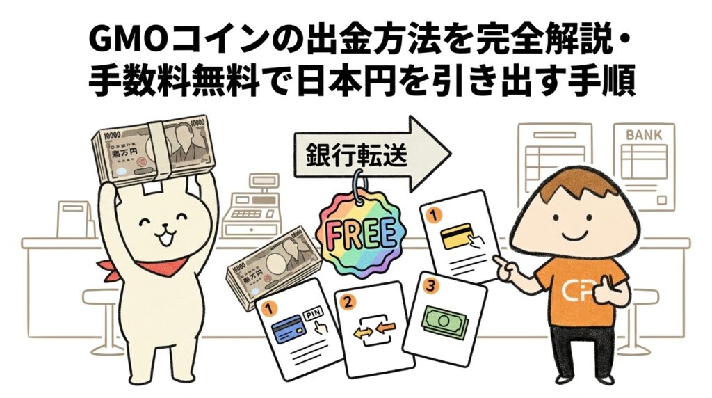 GMOコインの出金方法を完全解説・手数料無料で日本円を引き出す手順