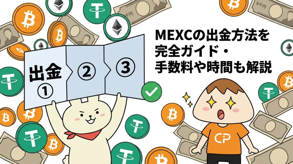 MEXCの出金方法を完全ガイド・手数料や時間も解説