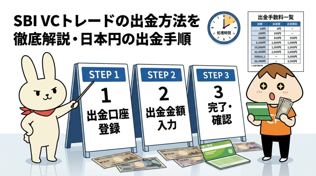SBI VCトレードの出金方法を徹底解説・日本円の出金手順